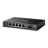 6-портовый гигабитный управляемый коммутатор TP-LINK SG2206MP OMADA SMART с 4 портами PoE+